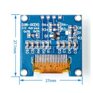 0.91 0.96 1.3 นิ้ว สีเหลือง สีน้ำเงิน สองสี น้ำเงิน ขาว การสื่อสารแบบ IIC โมดูลจอแสดงผล OLED ขนาดเล็ก - Product Image 5