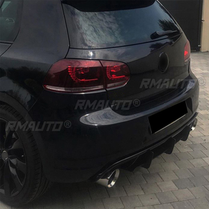 Rear Bumper Diffuser Lip Spoiler Splitter Protector For Volkswagen Golf 6 MK6 GTI 2009-2013 Black Decoration Guard - Product Image 6