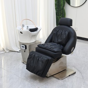 Sillón de Lavado de Cabello Moderno para Salón de Belleza, con Lavabo de Cerámica y Acero Inoxidable, Color Personalizado, de Lujo, en Oferta - Product Image 2