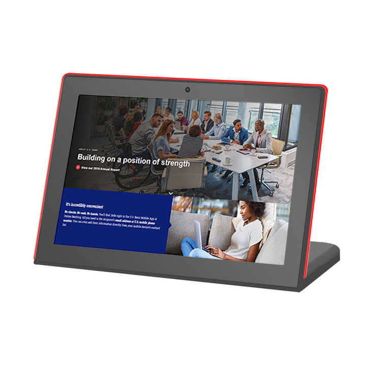 10.1inch L-shape Desktop RK3128 Android 7.1 All in One Advertising Display Touchscreen Tablet
