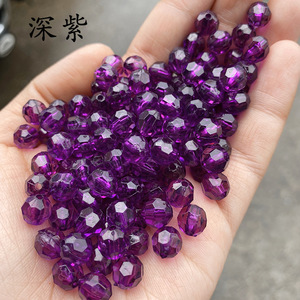 Cuentas Redondas Facetadas <span class=keywords><strong>de</strong></span> Resina <span class=keywords><strong>de</strong></span> 6/8/10 mm para Decoración <span class=keywords><strong>de</strong></span> Bolsos y Cortinas - Product Image 6