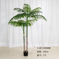 Pohon Bonsai Buatan dengan Pohon Palem, Pohon Birch Besar, Pot Dekoratif Bunga, Pohon Ceri Tinggi, dan Pohon Bonsai Buatan