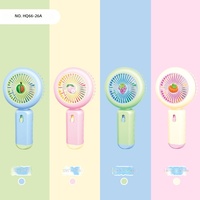 Mini-ventilateur portable de luxe personnalisé avec logo, rechargeable USB-C, deux vitesses, 3 pales, silencieux, design cartoon, pour la maison et la voiture