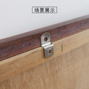 Silver Single Hole Z Shape Corner Bracket For Painting <b>Frame</b> Cold Rolled Steel Durable <b>Mounting</b> Fixing Plate - Product Image 5
