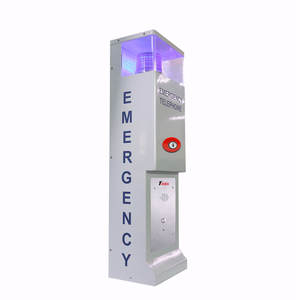 Téléphone d'urgence de station routière à lumière bleue du fabricant, version <span class=keywords><strong>IP</strong></span>, numérotation automatique, avec support sur poteau KNZD-25 - Product Image 2