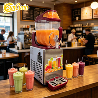 Machine à Boissons Glacées Professionnelle 3 Bacs – Machine à Granita Automatique avec Mode Nuit pour Bar à Thé au Lait et Usage Commercial