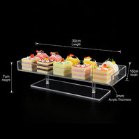 Présentoir à vêtements en acrylique transparent avec pieds de support solides – Épaisseur 3 mm, portable, résistant à l'eau, montage facile, rehausseur de buffet