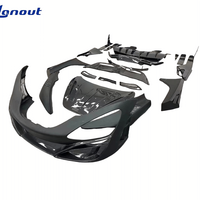 Kit de Carrocería de Fibra de Carbono Real Estilo M, Parachoques Delantero, Difusor Trasero, Faldones Laterales, Capó, Guardabarros, Alerón Trasero para McLaren 720S Upgrade