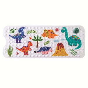 Modern PVC kaymaz bebek banyo Mat kolay tahliye vantuz makinesi yıkanabilir karikatür baskı tasarımı ile ev banyo kullanımı için - Product Image 2