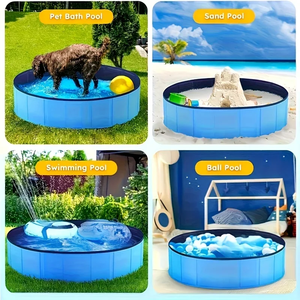 Piscina de Plástico para Cães em Promoção, 120cm, Portátil e Dobrável, Piscina para Crianças, Banheira para Banho - Product Image 4