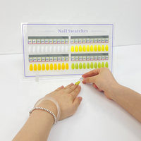 Présentoir magnétique professionnel portable pour 40 couleurs de vernis à ongles, tableau de couleurs acrylique amovible, outil de nuancier