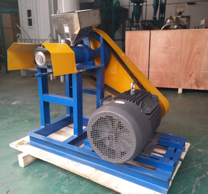 Máquina Extrusora de Alimentos para Mascotas, Fabricante de Pellets Motorizado Azul y Amarillo para el Procesamiento de Alimento para Perros - Product Image 3