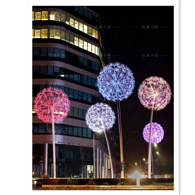 china wholesale cheap led light table decorations led light wall decoration outdoor dandelion light