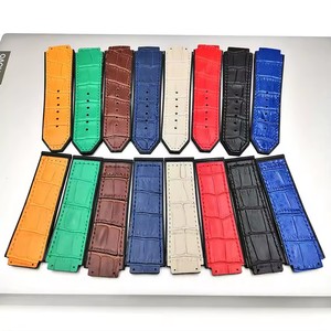 Bracelets de montre de remplacement avec logo personnalisé <span class=keywords><strong>Bracelet</strong></span> en <span class=keywords><strong>cuir</strong></span> pour la série Mode Hommes Femmes <span class=keywords><strong>Bracelet</strong></span> de montre de sport en <span class=keywords><strong>cuir</strong></span> de silicone 19mmX25mm - Product Image 2