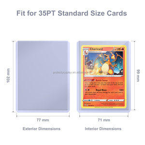 Wholesale PVC 35pt 3x4 Top Loader <strong>Card</strong> <strong>Holder</strong> for Trading Baseball TCG Sports <strong>Card</strong> Protector Top Loaders for <strong>Card</strong> - Product Image 2