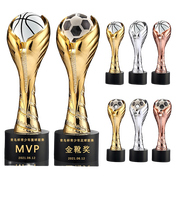 Trophée métal de grande taille personnalisé en cristal Coupe Sports Awards Trophées or football Ligue des Champions Trophée métal Coupes