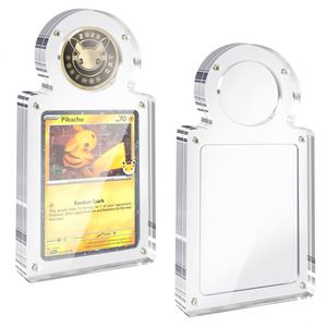 Custom Acrylic TCG Card Box with Precision Slots for TCG Cards and Metal Coin Combo Protective <b>Display</b> <b>Case</b> - Product Image 1