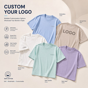 เสื้อยืดคอกลมคลาสสิกผ้าฝ้าย 100% สกรีนโลโก้ได้ นุ่ม ระบายอากาศดี ขายส่ง 20 สี เสื้อทีมกอล์ฟ ไซส์ S-4XL สีฟ้า - Product Image 2