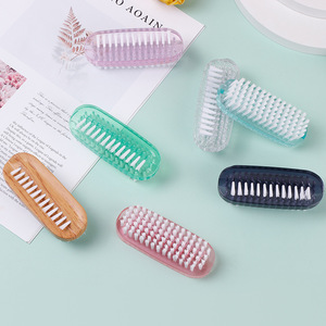 Nail Cleaning <b>Brush</b> Set Plastic Double Sided Portable For Nail <b>Dust</b> Removal - Product Image 1