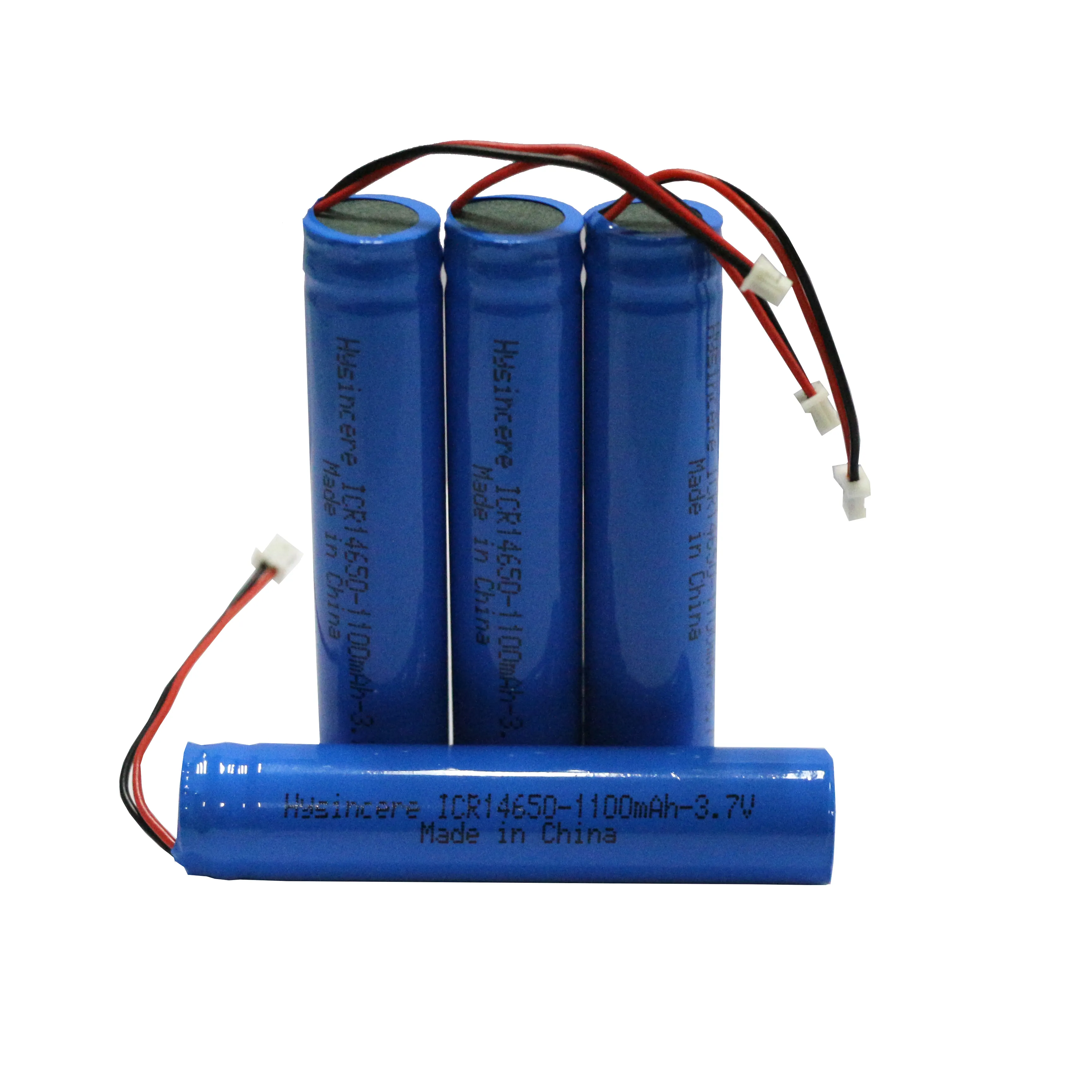 14500 14650 16340 18500 3.7v के. सी. प्रमाणित ली आयन akku 500mAh सेल 1100mah 1200mAh rechargeable ली आयन बैटरी पैक के साथ तारों