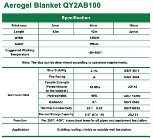 एल्यूमीनियम पन्नी का सामना कम पाउडर एरोजेल इन्सुलेशन का सामना करता है एरोगेल थर्मल इन्सुलेशन कंबल - Product Image 4