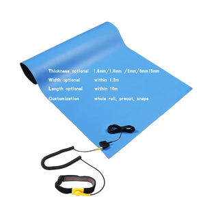 Комплект для ремонта заземления-антистатические браслеты, браслеты, шнурки, синие, 24X16 дюймов, набор резиновых ковриков ESD - Product Image 2