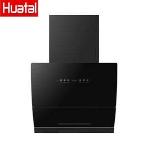 <span class=keywords><strong>Cappa</strong></span> aspirante da cucina a parete nera da 700 mm <span class=keywords><strong>con</strong></span> pulsante, filtro a deflettore, senza canna fumaria - Product Image 3