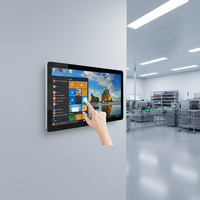 Nuevo Monitor de Pantalla Táctil Capacitiva Industrial IPS de 15.6 y 21.5 Pulgadas, Paneles de Pared LCD con DVI/USB/HD/RS232, Tablet Serial de 15 Pulgadas DC