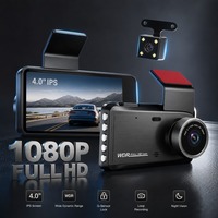 Caméra de tableau de bord à objectif unique 1080P DVR avec WiFi intégré, écran 4 pouces, USB, batterie 150 mAh, WDR, enregistrement en boucle, enregistreur vidéo, garantie 1 an