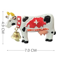 Artisanat souvenirs en résine suisse, souvenirs de voyage personnalisés, autocollants magnétiques 3D créatifs peints à la main, cadeau pour anniversaire ou voyage