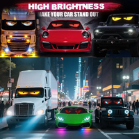 Panneau LED programmable flexible pour pare-brise de camionnette Devil's Eye, affichage flexible, contrôle par application, LED Devil's Eye