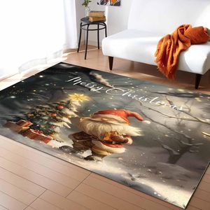Feliz Navidad rústico Santa árboles de Navidad alfombra antideslizante alfombras y juegos para dormitorio sala de estar decoración del hogar en Stock - Product Image 1