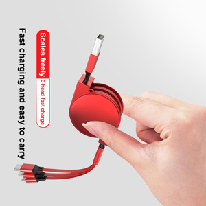 TPE sạc nhanh có thể thu vào 3 trong 1 chấ<span class=keywords><strong>t</strong></span> lỏng Silicone Micro USB loại C sạc cáp cho <span class=keywords><strong>iPhone</strong></span> điện thoại di động - Product Image 3