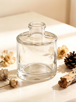 Bouteilles vides rondes en verre pour diffuseur d'aromathérapie avec tiges, vase à parfum, décoration d'intérieur, conteneur d'huile essentielle et de parfum