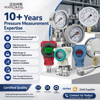Radial Bottom Brass Thread Connection Pressure Gauge Corrosion Resistant Copper Joint Structure Capsule Micro Pressure Gauge