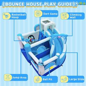 Grande casa gonfiabile gonfiabile a tema oceanico con trampolino da esterno scorrevole con il castello gonfiabile per <span class=keywords><strong>bambini</strong></span> - Product Image 6