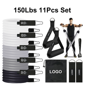 5 Levels Resistance Tube Kit with Carry Bag Exercise Poster Reusable Elastic <b>Workout</b> <b>Bands</b> Set for Men Women Home Gym Equipment - Product Image 2
