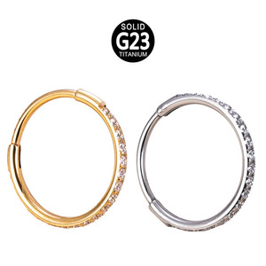 ASTM-anillos de titanio F136 G23 para nariz, joyería para Piercing - Product Image 1