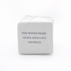 100 adet, 30g, steril olmayan, tıbbi temizlik Nonwoven kumaş çubukla gazlı bezlerden 10x10 4ply - Product Image 6