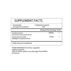 OEM ODM Custom Cranberry Capsules Promote Urinary Health and Support Immune System Function with Dietary <b>Supplement</b> - Product Image 6