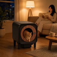 Bac à litière intelligent pour chat de 75 L avec nettoyage automatique, élimination des odeurs, contrôle par application WiFi, en plastique ABS