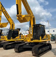 Excavatrice Komastu 220 d'occasion, modèle 20 tonnes, moteur fiable, pompe, roulement, pour travaux de terrassement