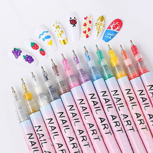 Pluma de grafiti de uñas de punta fina resistente al agua, pluma de punteado de uñas de Gel de dibujo, pluma de Arte de uñas para pintar - Product Image 4