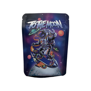 Tùy chỉnh in 3.5g Holographic dây kéo Cali gói mờ 8 cảm ứng mềm mại phim mùi bằng chứng Mylar bao bì túi - Product Image 6