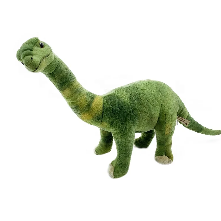 Adorabile verde in piedi con un collo lungo peluche dinosauro peluche dinosauro morbido animale bambola giocattolo