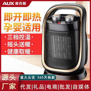 Calentador Eléctrico AUX NSBE-150E, Área de Calefacción de 20 m², Color Negro con Detalles Plateados, Diseño de Cabezal Oscilante - Product Image 2