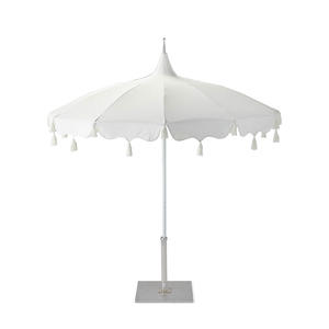 Usine Grande Taille 200cm 8ft Coupe-Vent Boho <span class=keywords><strong>Macramé</strong></span> Toile En Plein Air Hôtel Jardin Parasols Plage Soleil Piscine Parapluie avec Glands - Product Image 5