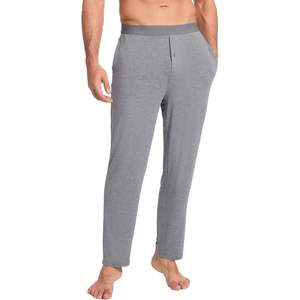 Comfortable <b>Men's</b> Bamboo Knit Modal <b>Pajama</b> Pants Soft Lounge Wear With Pockets Gray Custom Logo Sleep Pants <b>Men</b> - Product Image 1