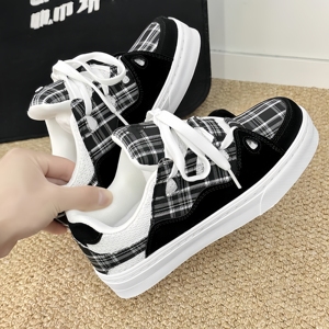 Zapatos de Lona para Hombre, Estilo Casual, con Diseño de Pan Tostado en Blanco y Negro, Zapatos Deportivos de Verano con Estampado de Goma para Parejas - Product Image 4