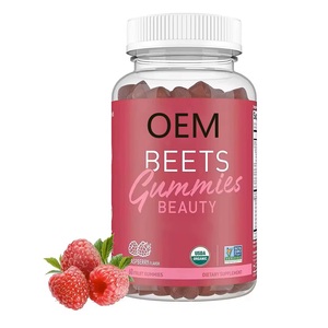Gummies di Bellezza OEM Beets Vegan Biologico USDA Senza Glutine Biotina Vitamina B12 C Silice di Bambù Antiossidante Energia Integratore per la Pelle - Product Image 1